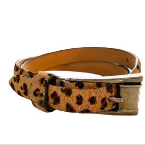 Tulliani Italian calfskin leather animal print buckle belt Mobwife classic trend